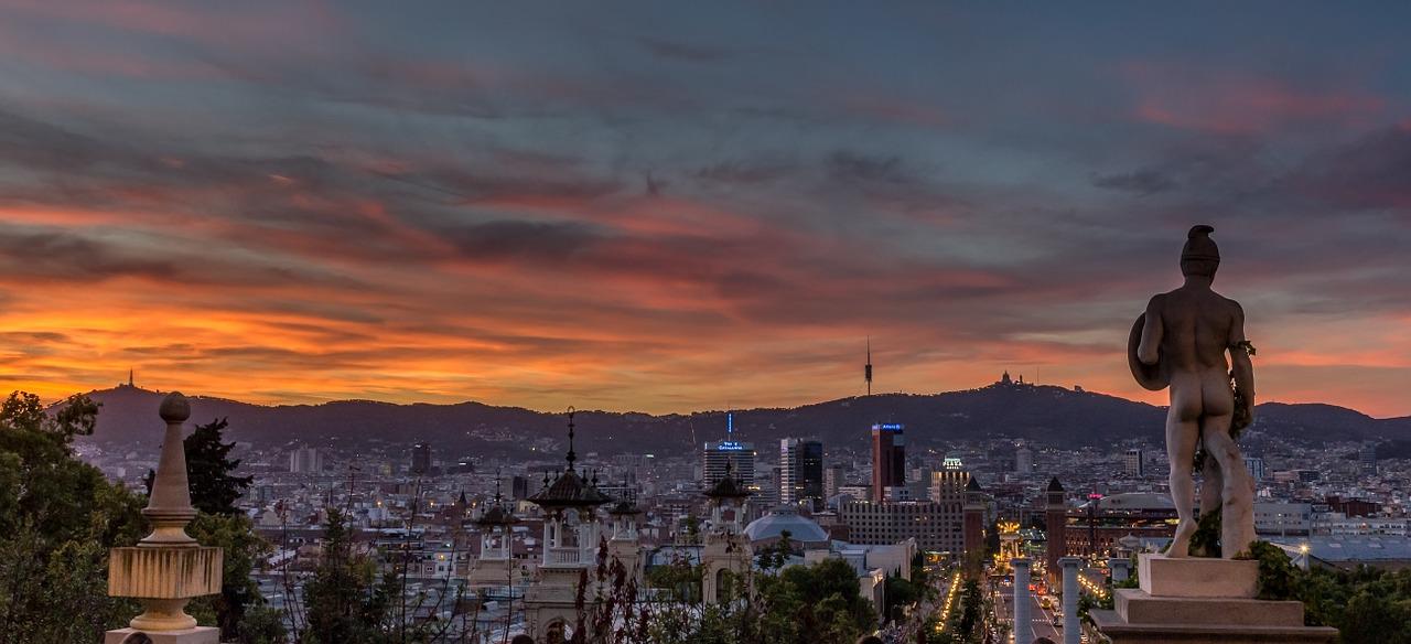 barcelona, montjuic, sunset-913762.jpg