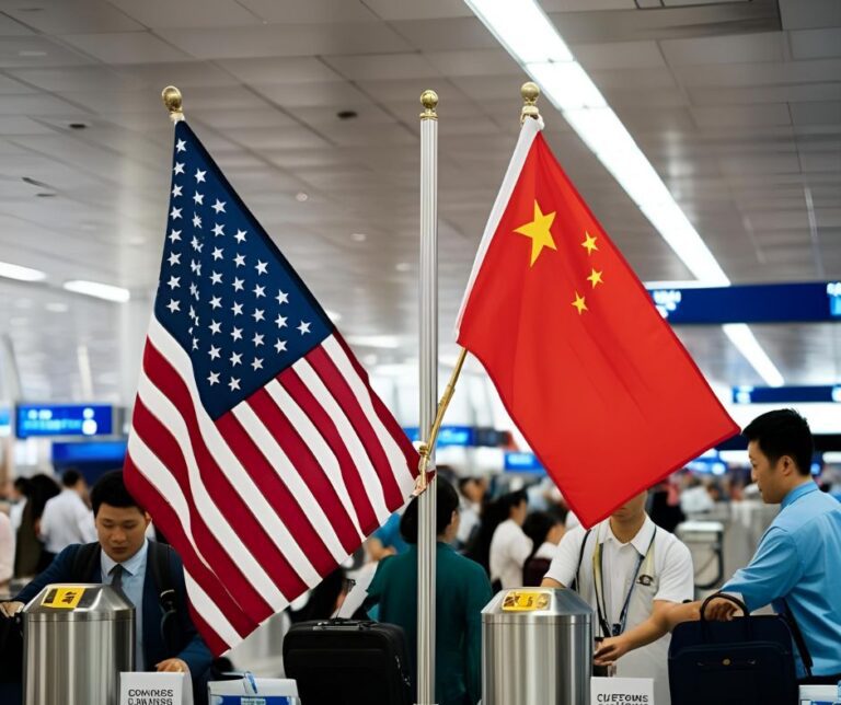 الرسوم الجمركية الجديدة بين أمريكا والصين